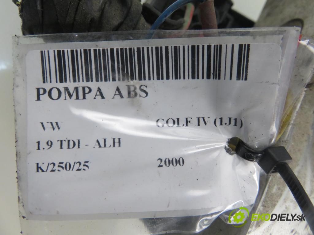 VW GOLF IV (1J1) HB 2000 66,00 1.9 TDI 90 - ALH 1896,00 Pumpa ABS 1C0907379 ; 10094703073 (Pumpy ABS)