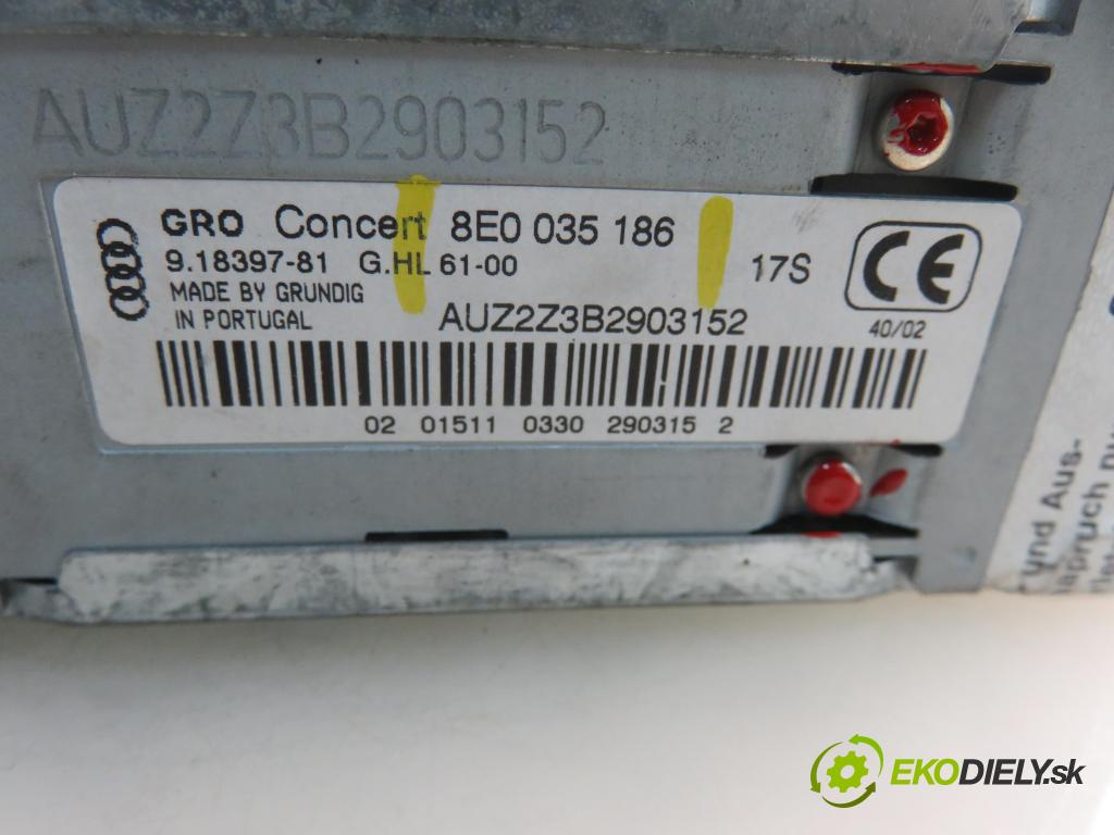 AUDI A4 Avant (8E5, B6) KOMBI 2003 96,00 1.9 TDI - AWX 1896,00 RADIO CD 8E0035186