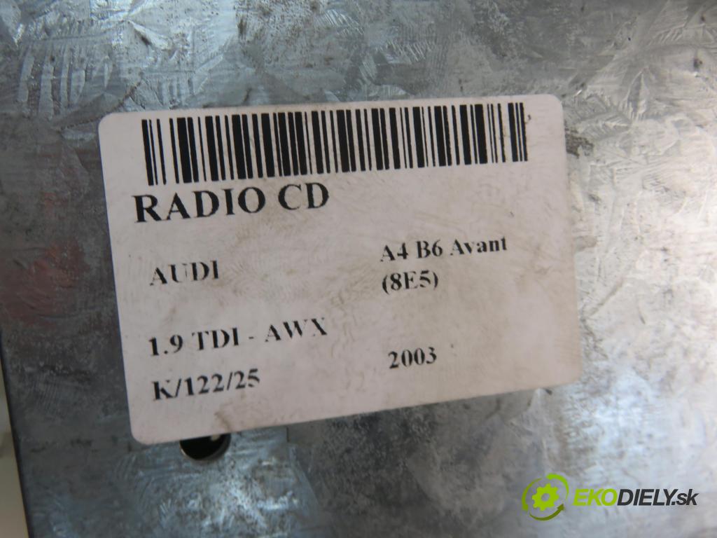 AUDI A4 Avant (8E5, B6) KOMBI 2003 96,00 1.9 TDI - AWX 1896,00 RADIO CD 8E0035186