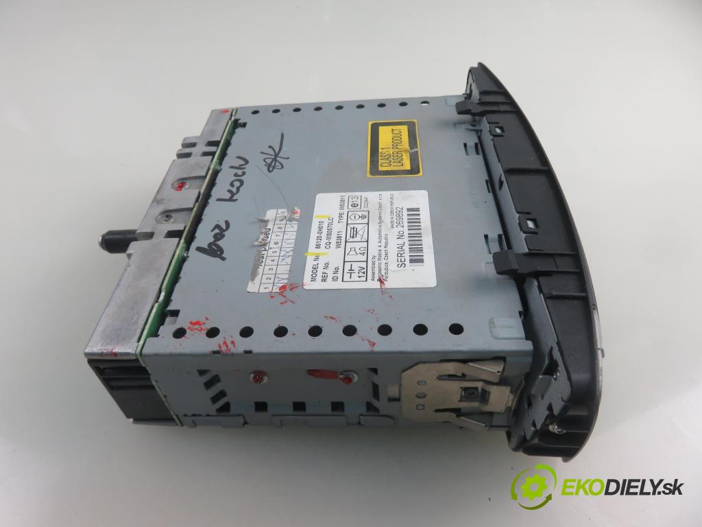 CITROEN C1 (PM_, PN_) HB 2006 50,00 1.0 12V R3 68 - 1KR-FE 998,00 RADIO 269892 ; 861200H010