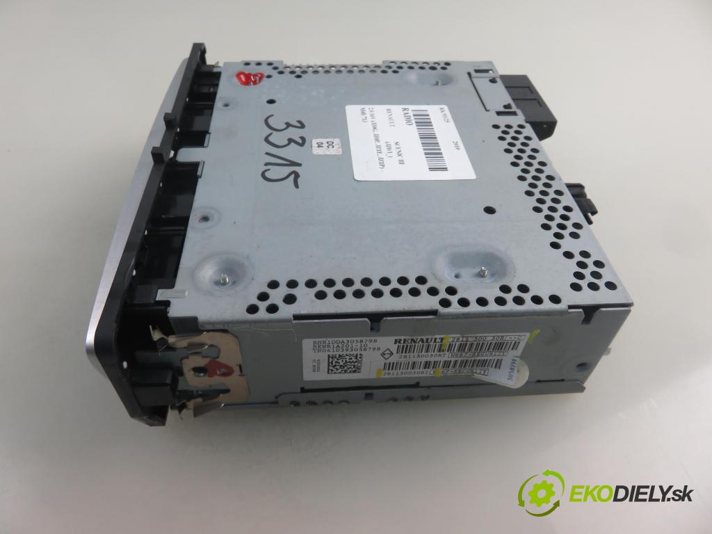 RENAULT SCENIC III (JZ0/1_) MINIVAN 2010 103,00 2.0 16V (JZ0G, JZ0P, JZ1E, JZ1P) - M4R 713 1997,00 RADIO 281150030R