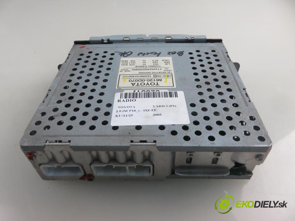 TOYOTA YARIS (_P1_) HB 2005 50,00 1.0 VVT- i 68 - 1SZ-FE 998,00 RADIO 861200D070