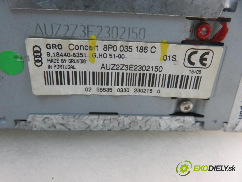 AUDI A3 Sportback (8PA) HB 2006 103,00 2.0 TDI 16V - BKD 1968,00 RADIO CD 8P0035186C