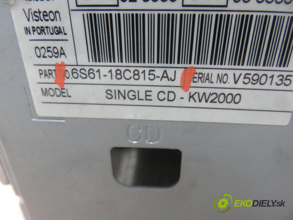 FORD FIESTA V (JH_, JD_) HB 2008 50,00 1.4 TDCi 68 - F6JB 1399,00 RADIO CD 6S6118C815AJ