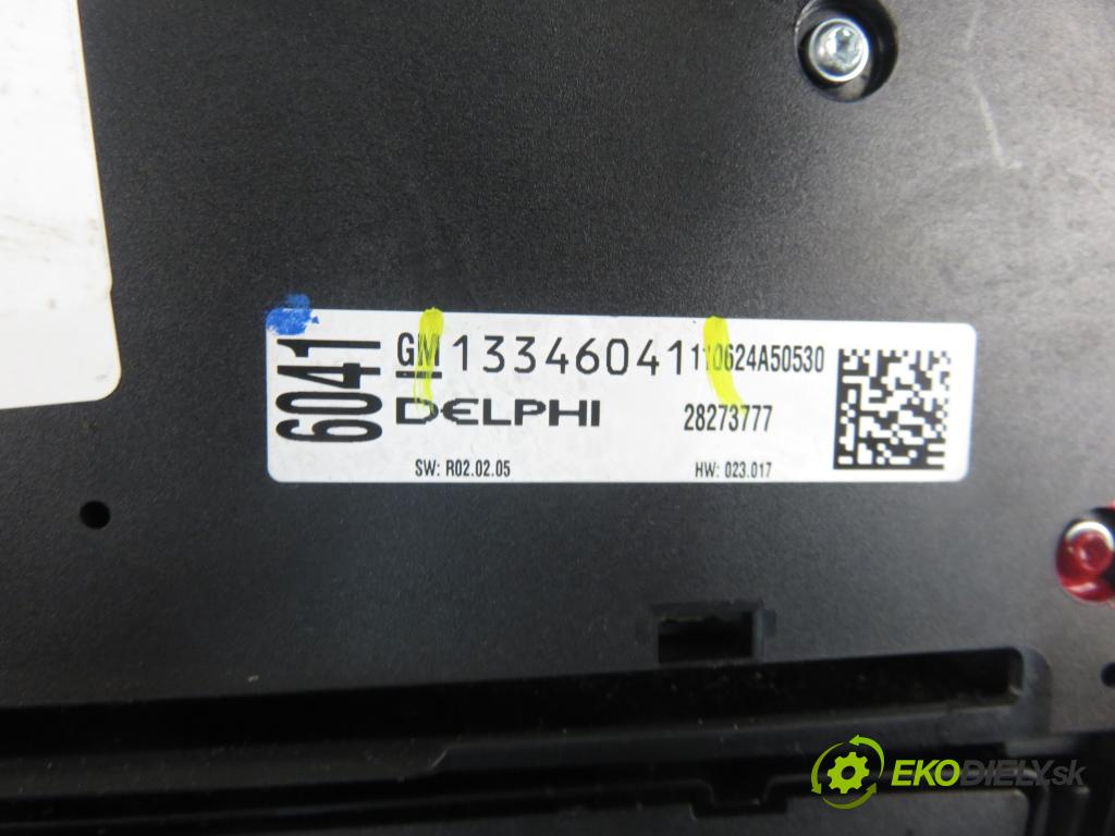 OPEL MERIVA B nadwozie wielkoprzestrzenne (MPV) (S10) MINIVAN 2011 74,00 1.4 - A 14 XER 1398,00 Panel kúrenia KLIMATRONIK 13346041 ; 13346092