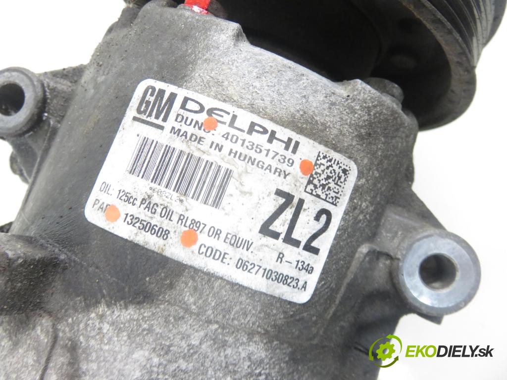 OPEL MERIVA B nadwozie wielkoprzestrzenne (MPV) (S10) MINIVAN 2011 74,00 1.4 - A 14 XER 1398,00 KOMPRESOR: klimatizácie 401351739 ; 13250608 (Kompresory klimatizácie)