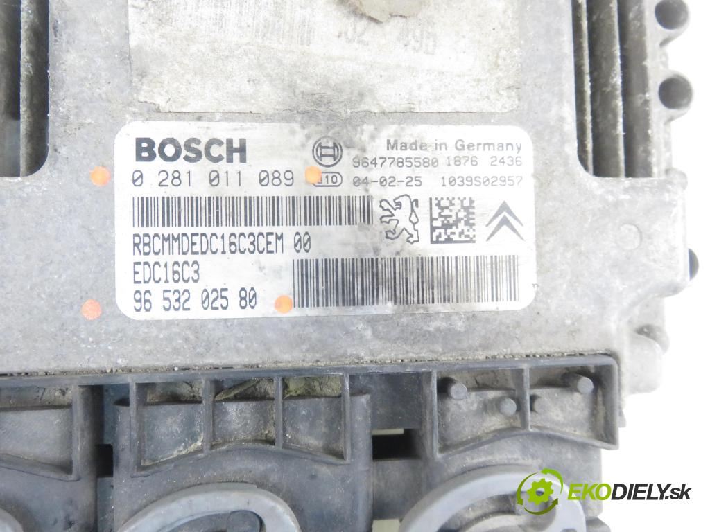 PEUGEOT 206 liftback (2A/C) HB 2004 50,00 1.4 HDi 8V 70 - 8HX 1398,00 Riadiaca jednotka Motor 0281011089 ; 9653202580