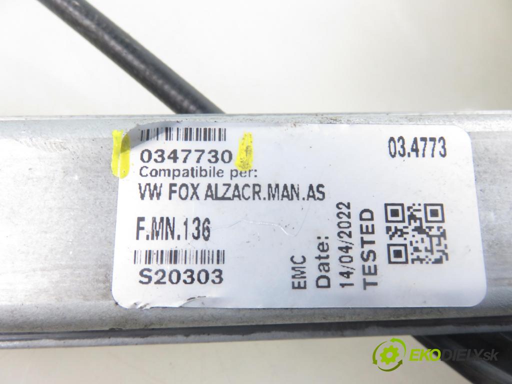 VW FOX (5Z1, 5Z3) HB 2007 40,00 1.2 - BMD 1198,00 mechanismus oken LPM 3D 0347730