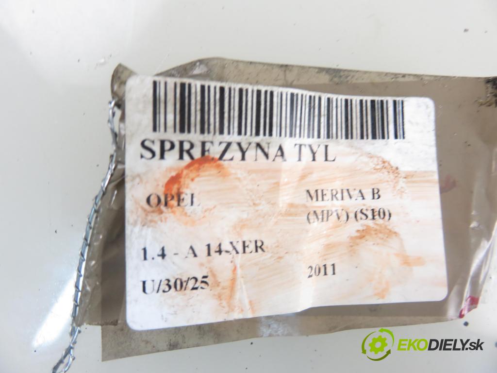 OPEL MERIVA B nadwozie wielkoprzestrzenne (MPV) (S10) MINIVAN 2011 74,00 1.4 - A 14 XER 1398,00 Pružina zadné 
