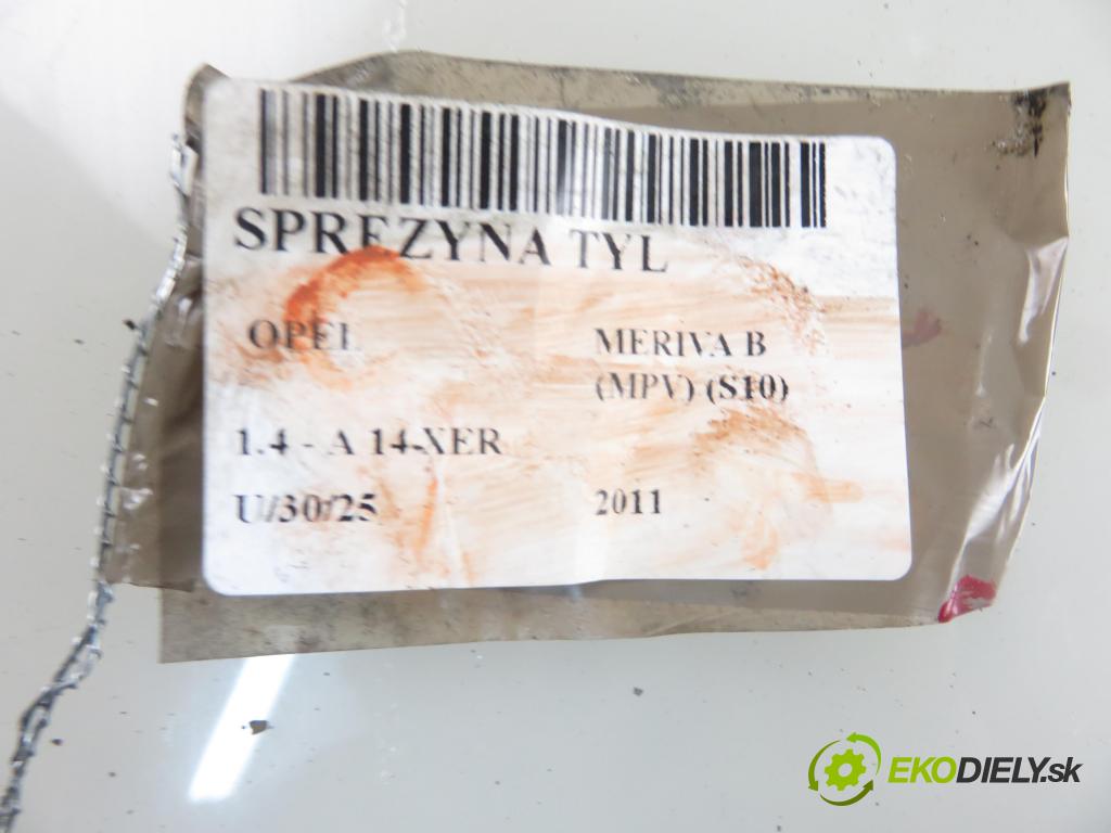 OPEL MERIVA B nadwozie wielkoprzestrzenne (MPV) (S10) MINIVAN 2011 74,00 1.4 - A 14 XER 1398,00 Pružina zadné