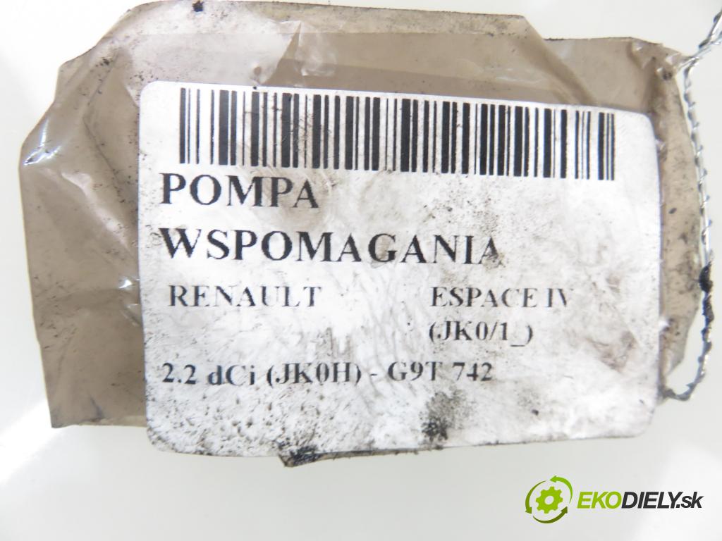 RENAULT ESPACE IV (JK0/1_) MINIVAN 2003 110,00 2.2 dCi (JK0H) 150 - G9T 742 2188,00 Pumpa servočerpadlo 7613955608 (Servočerpadlá, pumpy riadenia)