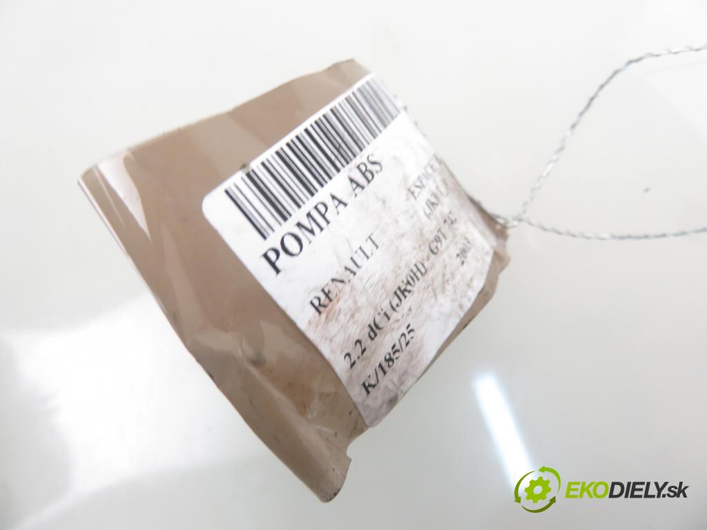 RENAULT ESPACE IV (JK0/1_) MINIVAN 2003 110,00 2.2 dCi (JK0H) 150 - G9T 742 2188,00 Pumpa ABS 8200159837C ; 10020600924 ; 10096014253 (Pumpy ABS)