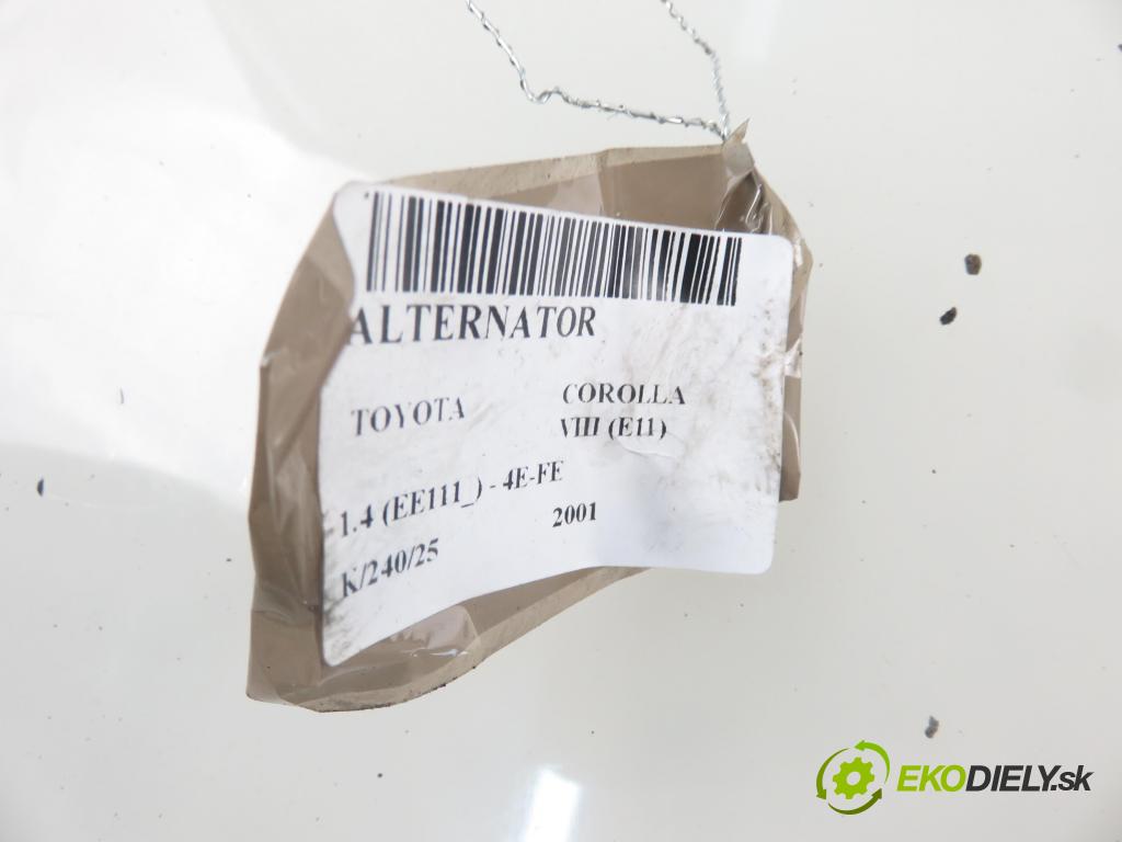 TOYOTA COROLLA Liftback (_E11_) LIFTBACK 2001 63,00 1.4 (EE111_) - 4E-FE 1332,00 Alternátor 0124315024 ; 270600D030A (Alternátory)
