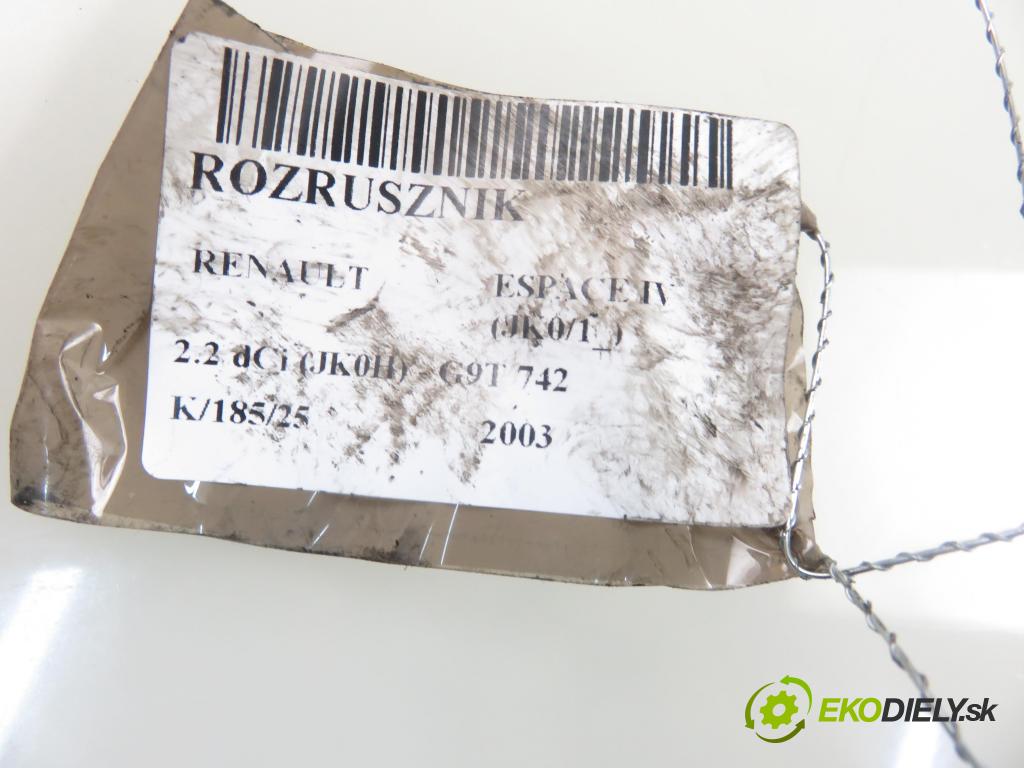 RENAULT ESPACE IV (JK0/1_) MINIVAN 2003 110,00 2.2 dCi (JK0H) 150 - G9T 742 2188,00 Štartér  (Štartéry)
