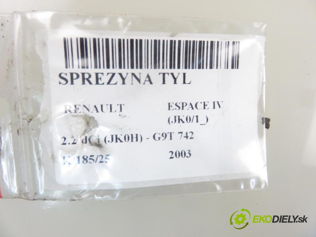 RENAULT ESPACE IV (JK0/1_) MINIVAN 2003 110,00 2.2 dCi (JK0H) 150 - G9T 742 2188,00 Pružina zadné