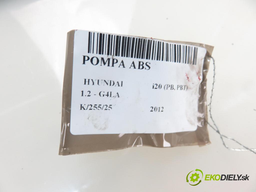 HYUNDAI i20 (PB, PBT) HB 2012 63,00 1.2 - G4LA 1248,00 Pumpa ABS 1J58930800 ; 6158945200 (Pumpy ABS)