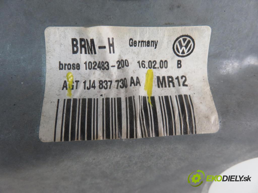 VW GOLF IV (1J1) HB 2000 66,00 1.9 TDI 90 - ALH 1896,00 mechanismus oken PPE 1J4837730AA ; 1J1959802D ; 1J4837756F
