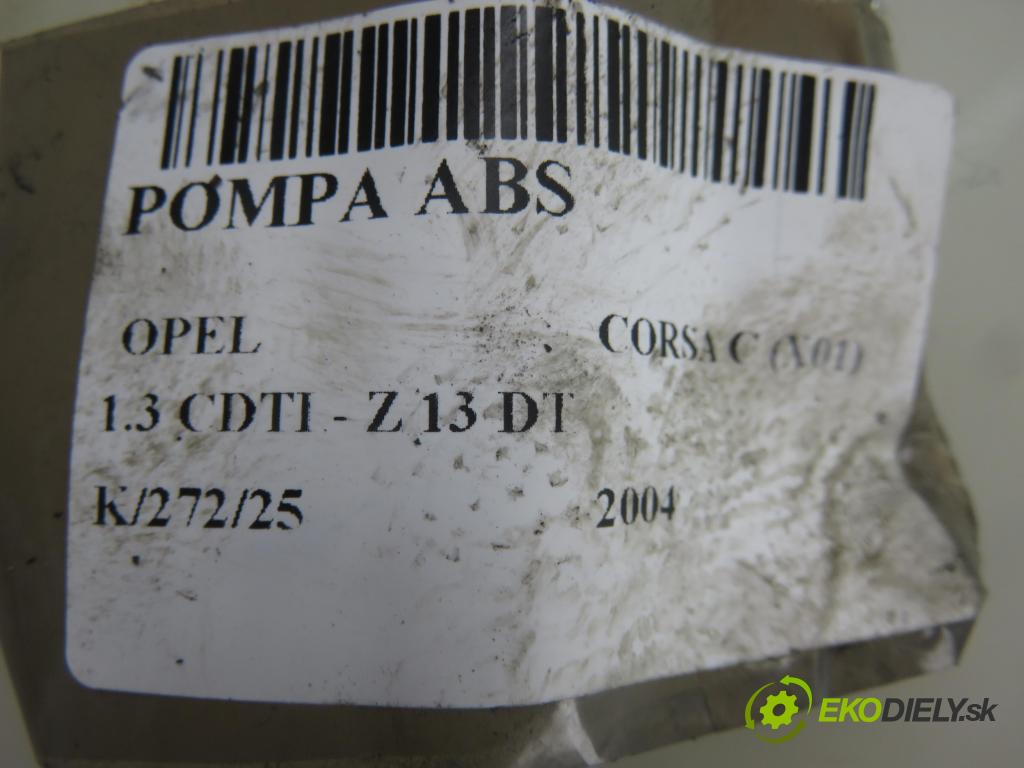 OPEL CORSA C (X01) HB 2004 51,00 1.3 CDTI - Z 13 DT 1248,00 Pumpa ABS 0265800303 ; 0265231306 (Pumpy ABS)