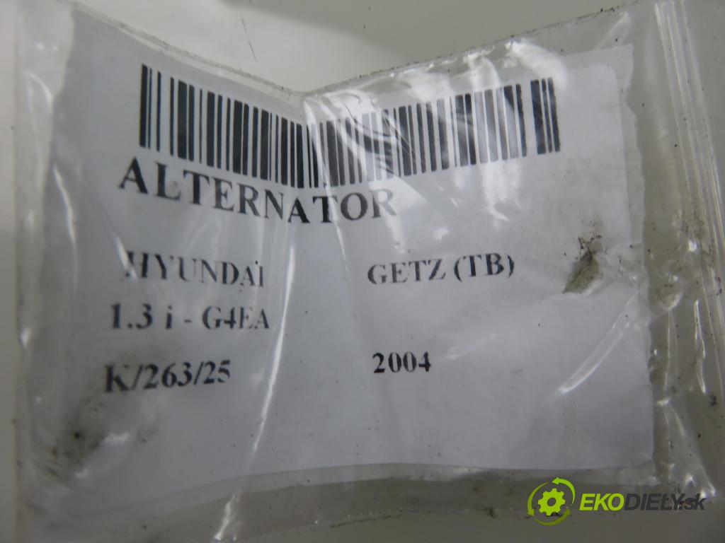 HYUNDAI GETZ (TB) HB 2004 60,00 1.3 12V 82 - G4EA 1341,00 Alternátor 3730022650 (Alternátory)