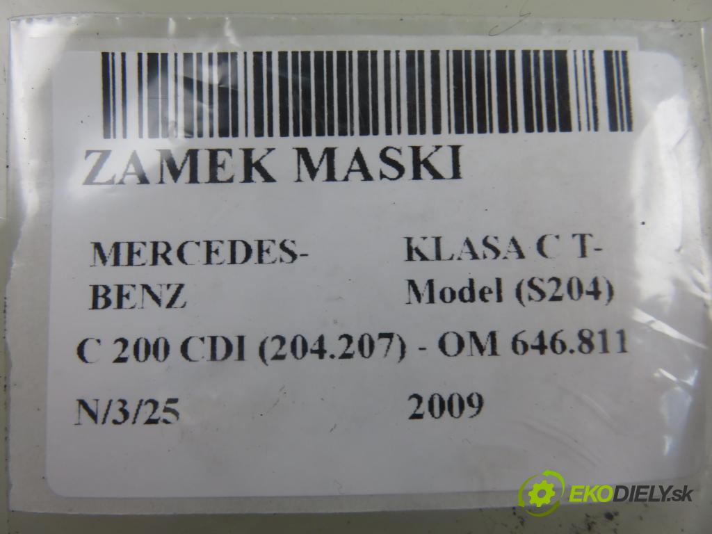 MERCEDES-BENZ KLASA C T-Model (S204) KOMBI 2009 100,00 C 200 CDI (204.207) - OM 646.811 2148,00 zámok kapoty 2048800760