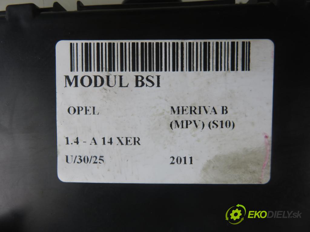 OPEL MERIVA B nadwozie wielkoprzestrzenne (MPV) (S10) MINIVAN 2011 74,00 1.4 - A 14 XER 1398,00 MODUL BSI 13356921 ; 13356921JO