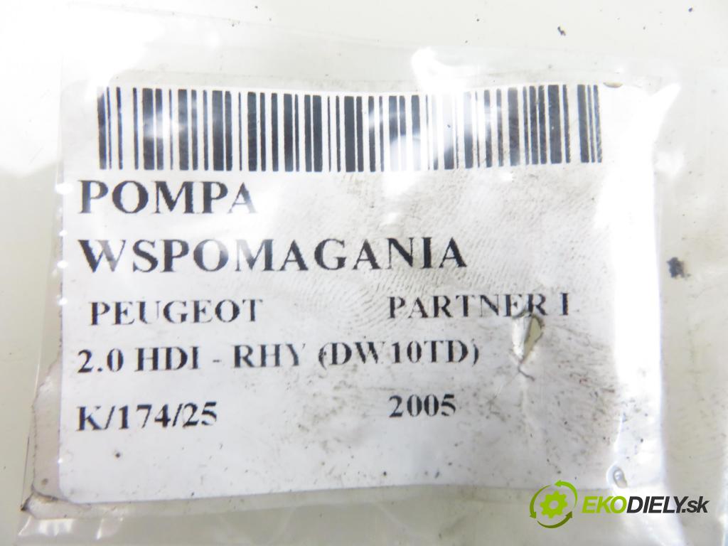 PEUGEOT PARTNER Combispace (5F) KOMBIVAN 2005 66,00 2.0 HDI - RHY (DW10TD) 1997,00 Pumpa servočerpadlo 26080330QE ; 9662129180 (Servočerpadlá, pumpy riadenia)