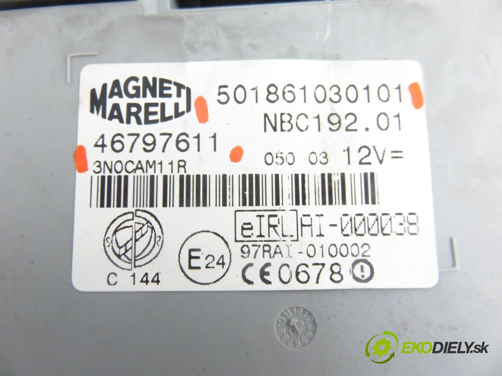 FIAT STILO (192_) HB 2003 59,00 1.2 16V 80 - 188 A5.000 1242,00 MODUL BSI 46797611 ; 501861030101