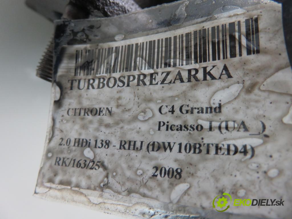 CITROEN C4 Grand Picasso I (UA_) VAN 2008 100,00 2.0 HDi 138 - RHJ (DW10BTED4) 1997,00 RYCHLONABÍJEČKA: 9682778680 (Turbodúchadla (kompletní))