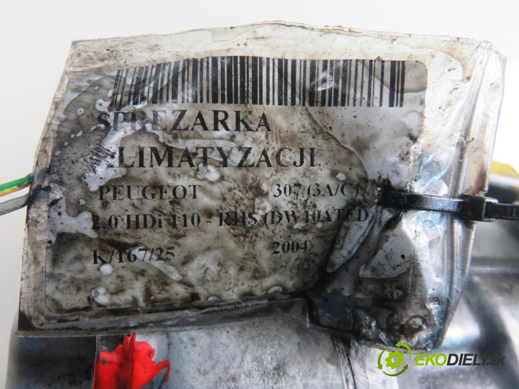PEUGEOT 307 (3A/C) HB 2004 79,00 2.0 HDi 110 - RHS 1997,00 KOMPRESOR: klimatizácie  (Kompresory klimatizácie)
