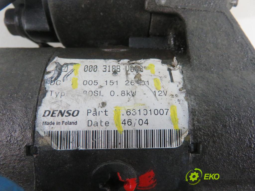 SMART FORTWO Coupe (450) HB 2004 37,00 0.7 (450.330) 50 - M 160.920 698,00 Štartér 0003188V008 ; 0051512601 ; 63101007 (Štartéry)