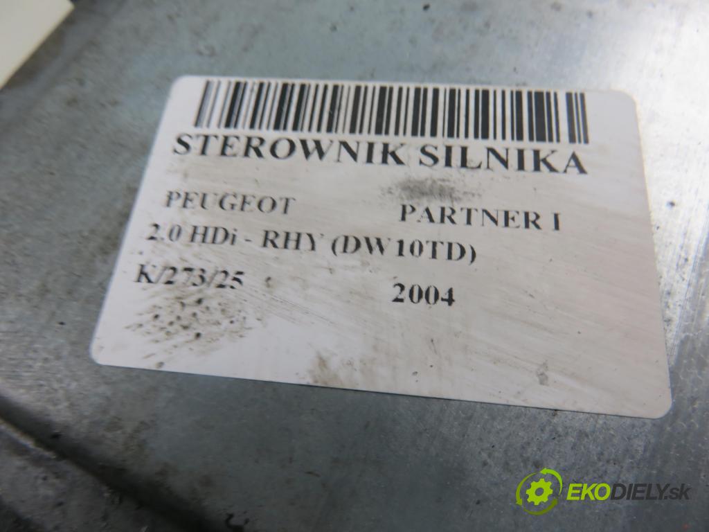 PEUGEOT PARTNER Skrzynia (5_, G_) FURGON 2004 66,00 2.0 HDi - RHY (DW10TD) 1997,00 Riadiaca jednotka Motor SW9650517880 ; HW9647423380 ; 5WS40049CT