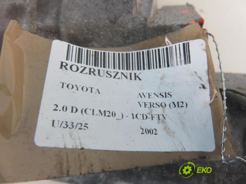 TOYOTA AVENSIS VERSO (_M2_) MINIVAN 2002 85,00 2.0 D (CLM20_) - 1CD-FTV 1995,00 Štartér 2810064430 ; 2280009220 (Štartéry)