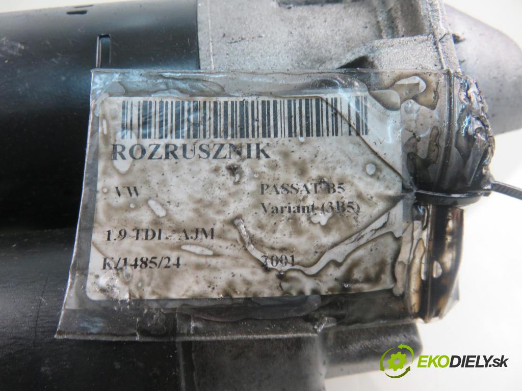VW PASSAT B5 Variant (3B5) KOMBI 2001 85,00 1.9 TDI - AJM 1896,00 Štartér 068911024G ; 0001110128 (Štartéry)