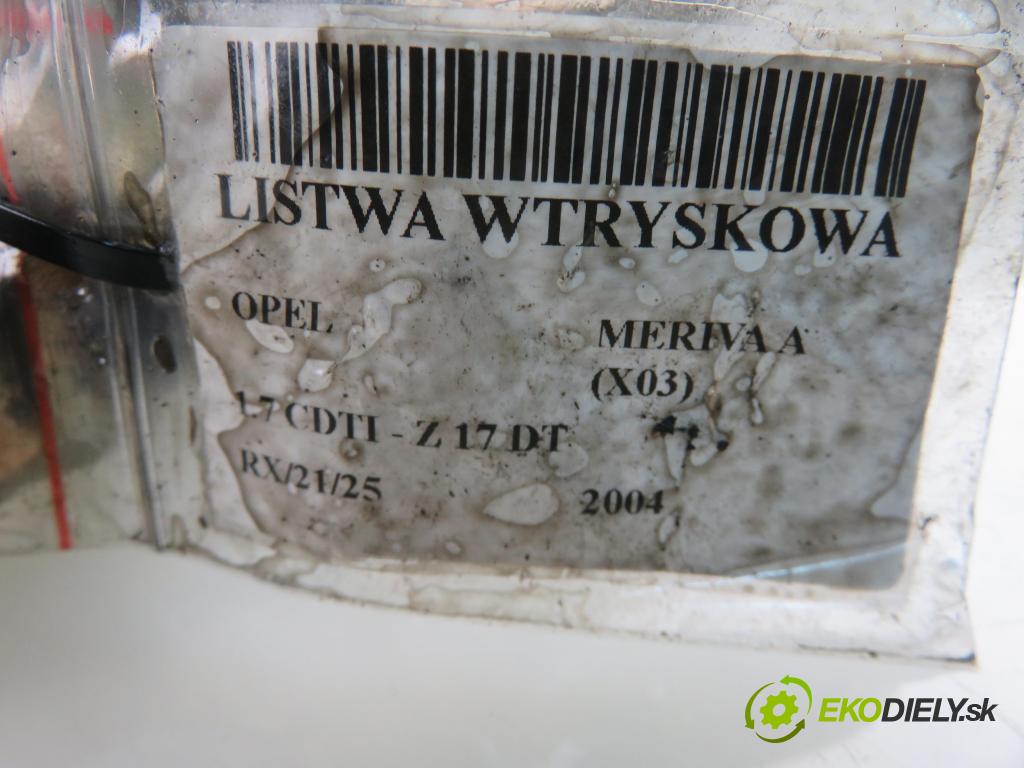 OPEL MERIVA A nadwozie wielkoprzestrzenne (MPV) (X03) HB 2004 74,00 1.7 CDTI 101 - Z 17 DT 1686,00 Lišta vstrekovacia  (Vstrekovacie lišty)