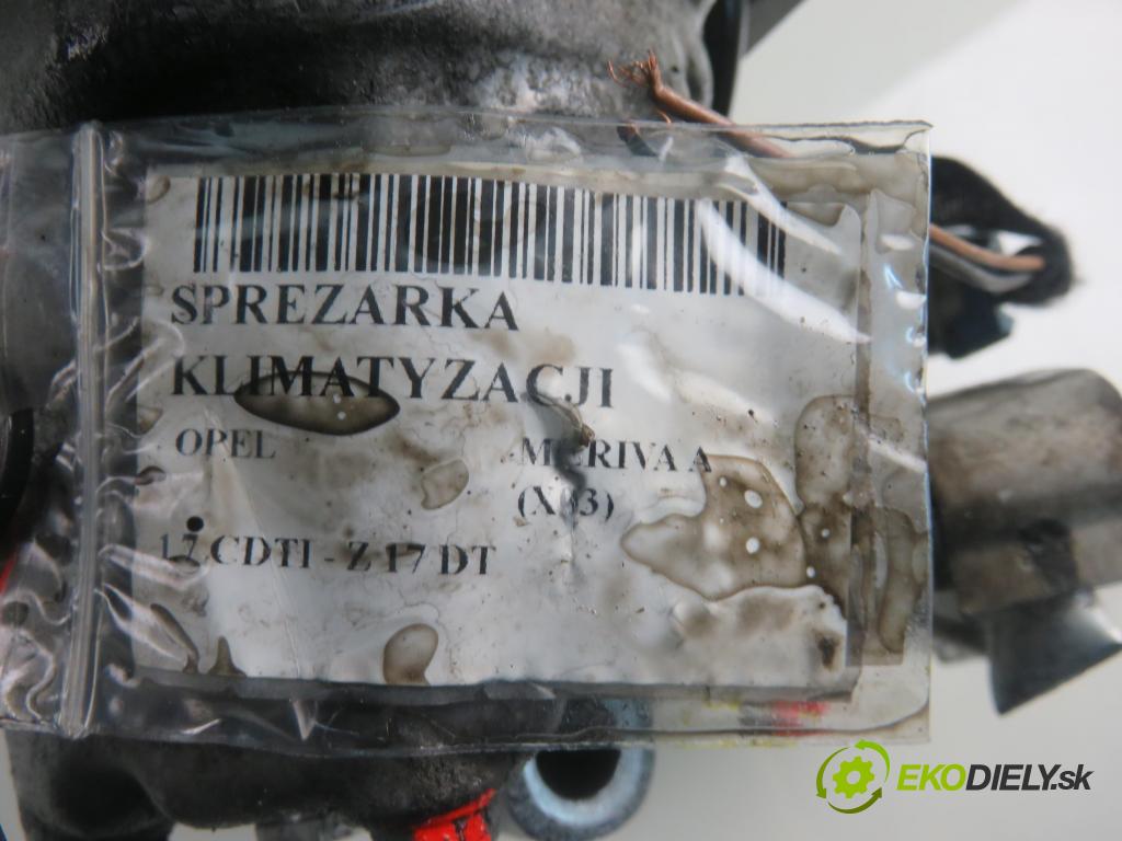 OPEL MERIVA A nadwozie wielkoprzestrzenne (MPV) (X03) HB 2004 74,00 1.7 CDTI 101 - Z 17 DT 1686,00 KOMPRESOR: klimatizace SD6V12 (Kompresor klimatizace)
