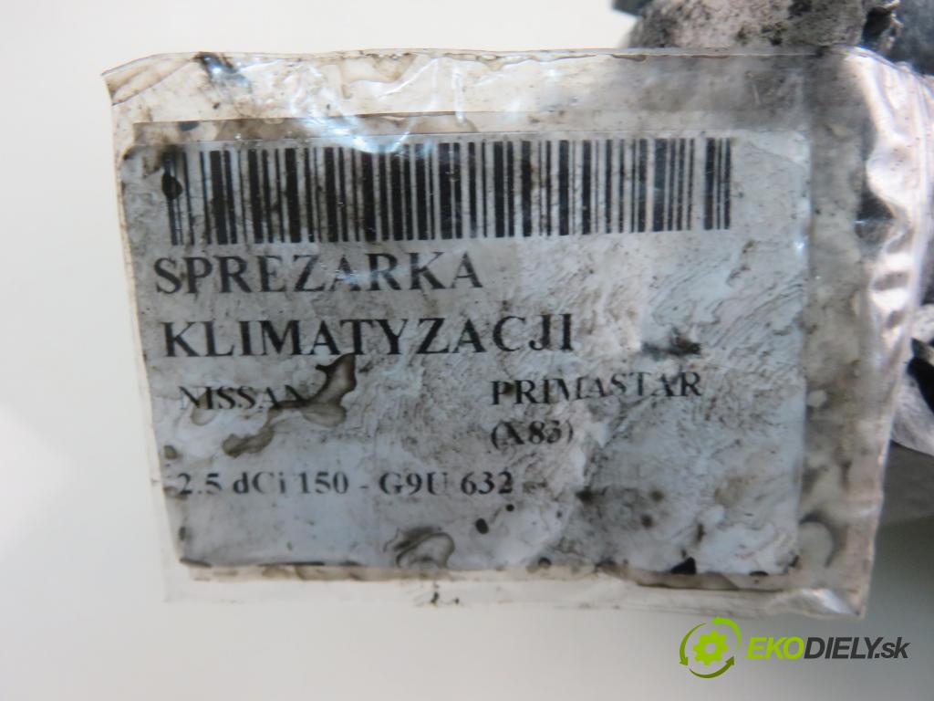 NISSAN PRIMASTAR Skrzynia (X83) FURGON 2008 0,00 2.5 dCi 115 - G9U 630 2464,00 KOMPRESOR: klimatizácie  (Kompresory klimatizácie)
