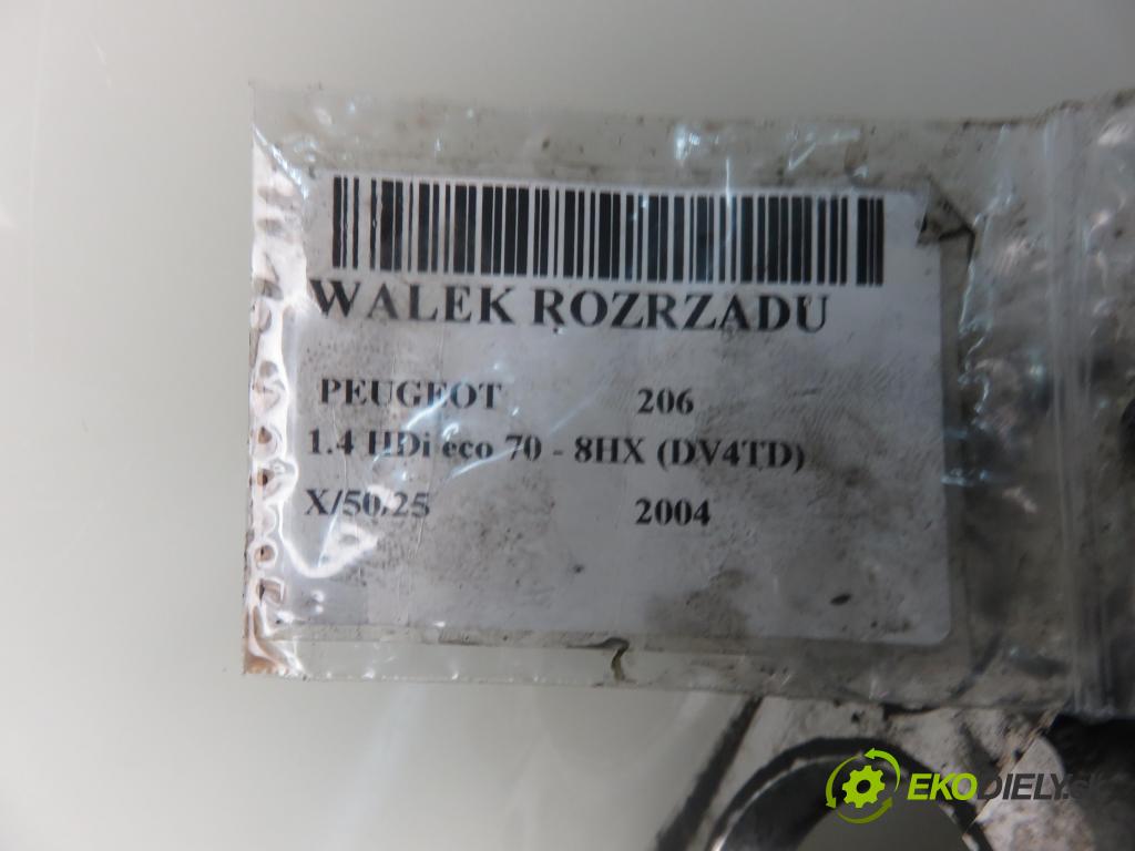 PEUGEOT 206 liftback (2A/C) HB 2004 50,00 1.4 HDi 8V 70 - 8HX 1398,00 vačka Vačkový hriadeľ: 9636896880G ; 9636896880H