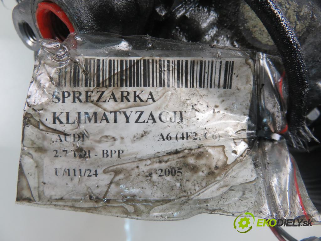 AUDI A6 (4F2, C6) SEDAN 2005 132,00 2.7 TDI 180 - BPP 2698,00 KOMPRESOR: klimatizácie 4F0260805N ; 4471903832 (Kompresory klimatizácie)