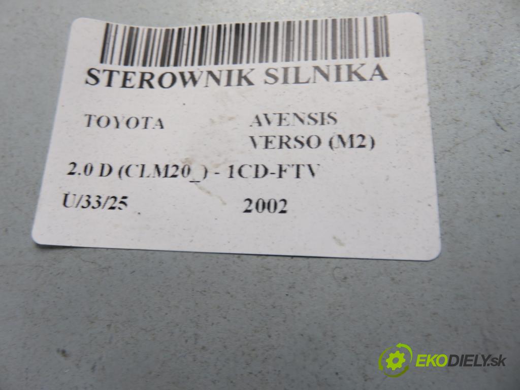 TOYOTA AVENSIS VERSO (_M2_) MINIVAN 2002 85,00 2.0 D (CLM20_) - 1CD-FTV 1995,00 Riadiaca jednotka Motor 8966144300 ; 1758005121
