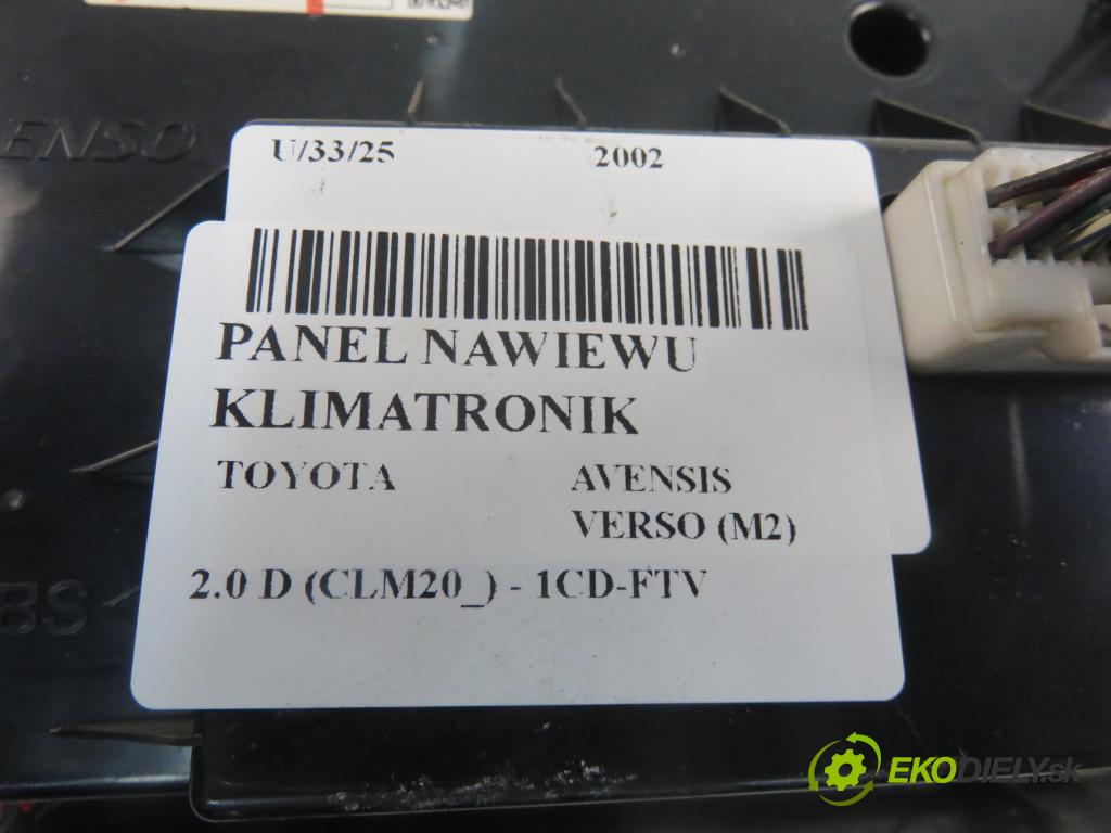 TOYOTA AVENSIS VERSO (_M2_) MINIVAN 2002 85,00 2.0 D (CLM20_) - 1CD-FTV 1995,00 Panel kúrenia KLIMATRONIK 5590044270 ; 1464309625