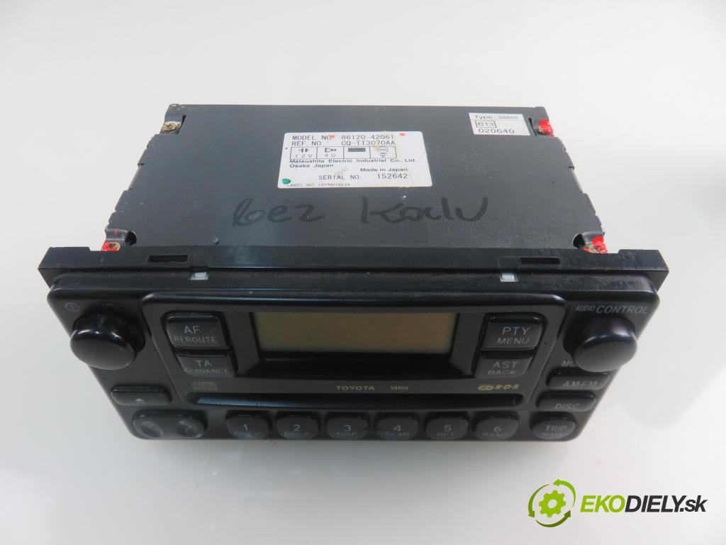 TOYOTA RAV 4 II (_A2_) SUV 2003 85,00 2.0 D-4D 4WD 116 - 1CD-FTV 1995,00 RADIO CD 8612042061