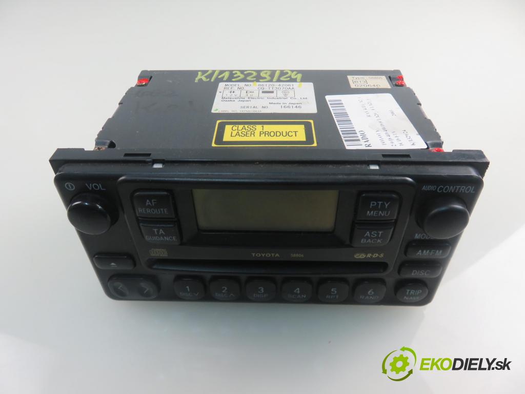 TOYOTA RAV 4 II (_A2_) SUV 2003 85,00 2.0 D-4D 4WD 116 - 1CD-FTV 1995,00 RADIO CD 8612042061