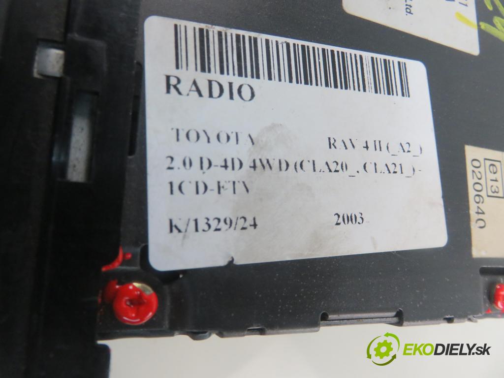 TOYOTA RAV 4 II (_A2_) SUV 2003 85,00 2.0 D-4D 4WD 116 - 1CD-FTV 1995,00 RADIO CD 8612042061