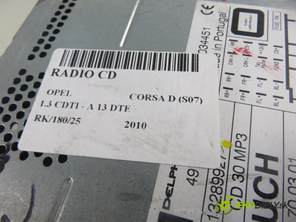 OPEL CORSA D (S07) HB 2010 70,00 1.3 CDTI - A 13 DTE 1248,00 RADIO CD 13289927
