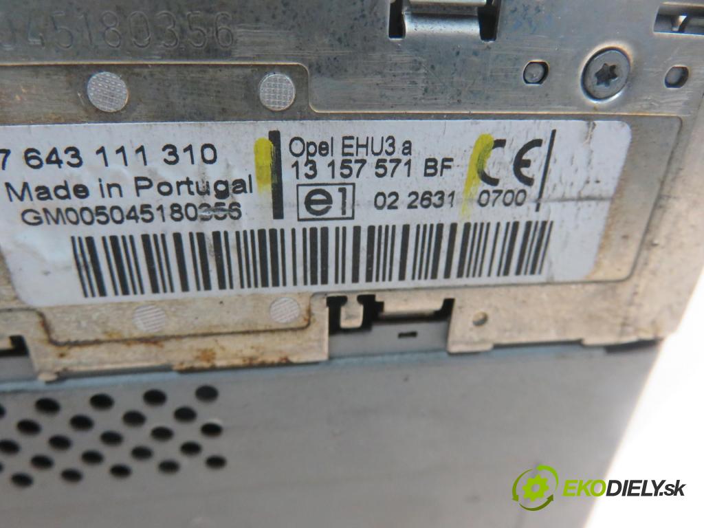 OPEL ASTRA H Kombi (A04) KOMBI 2005 110,00 1.9 CDTI - Z 19 DTH 1910,00 RADIO CD 13157571BF