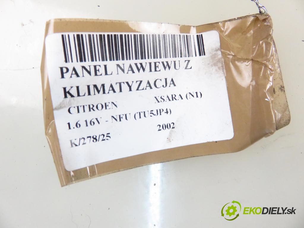 CITROEN XSARA (N1) HB 2002 80,00 1.6 16V 109 - NFU 1587,00 Panel kúrenia KLIMATIZACE: 830220233F