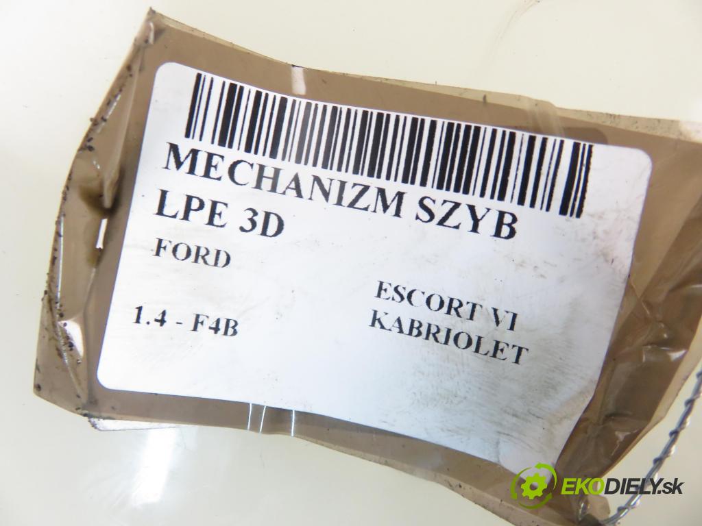 FORD ESCORT VI kаbriolet (ALL) CABRIO 1996 55,00 1.4 8V 75 - F4B 1392,00 mechanismus oken 3D V93ABL2A229AA