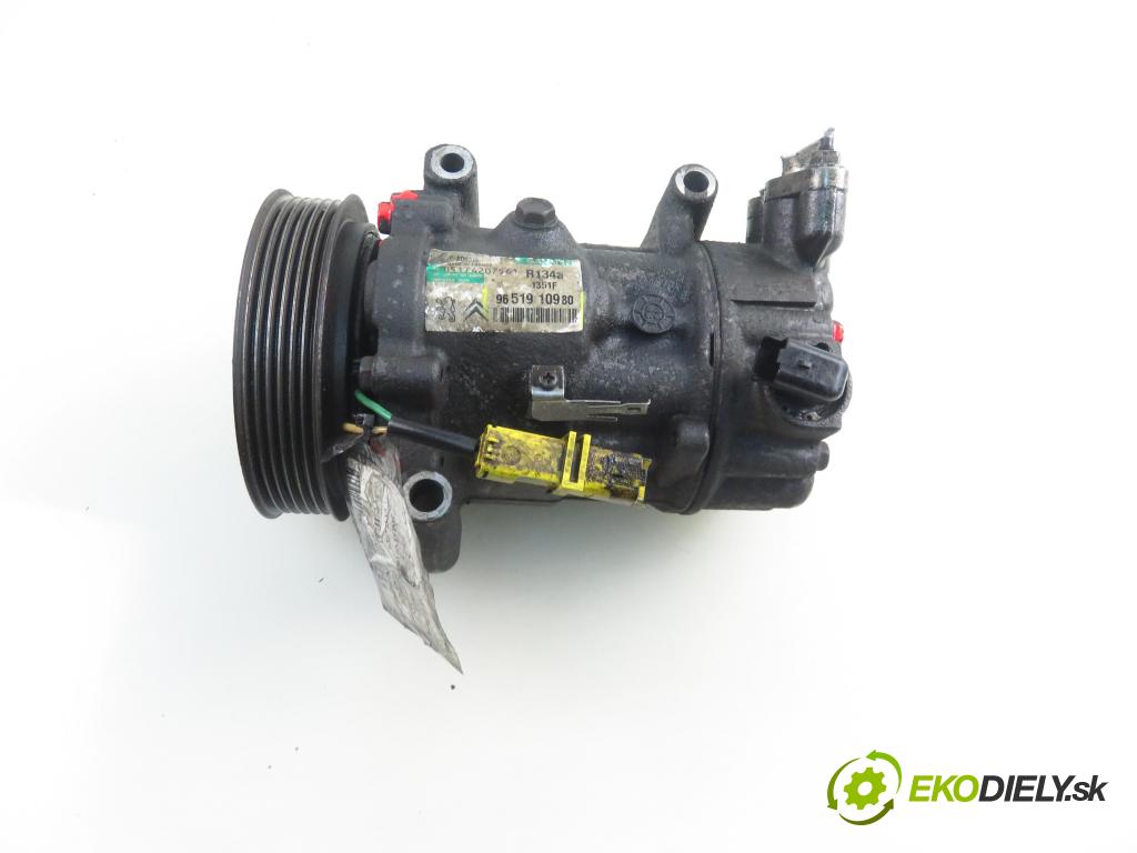 PEUGEOT 307 (3A/C) HB 2005 0,00 1.6 HDi - 9HX (DV6ATED4) 1560,00 KOMPRESOR: klimatizácie 96519910980 (Kompresory klimatizácie)