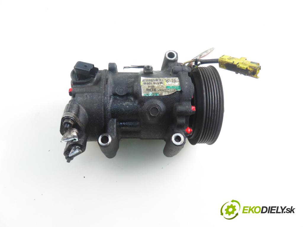 PEUGEOT 307 (3A/C) HB 2005 0,00 1.6 HDi - 9HX (DV6ATED4) 1560,00 KOMPRESOR: klimatizácie 96519910980 (Kompresory klimatizácie)