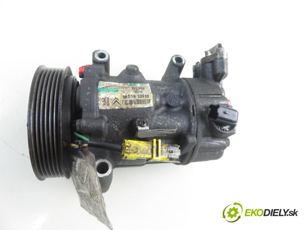 PEUGEOT 307 (3A/C) HB 2005 0,00 1.6 HDi - 9HX (DV6ATED4) 1560,00 KOMPRESOR: klimatizácie 96519910980 (Kompresory klimatizácie)